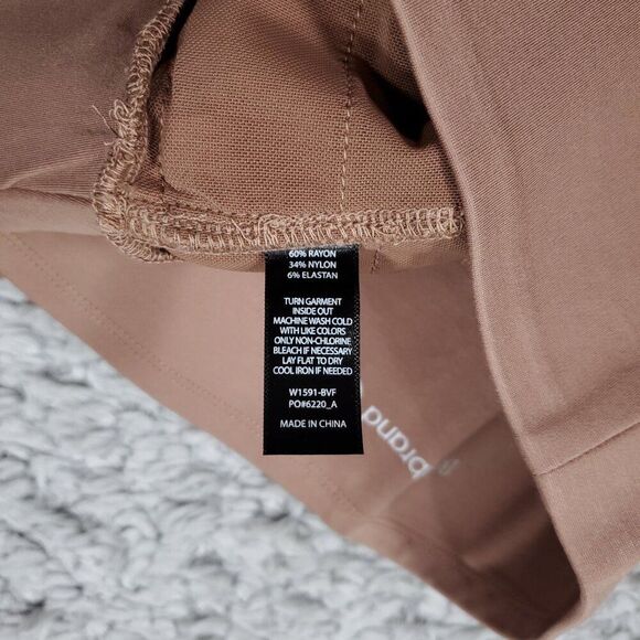 Betabrand Medium Short Petite Tan Power Down Pants Skinny Yoga Gym Brown Pull On - Picture 5 of 8